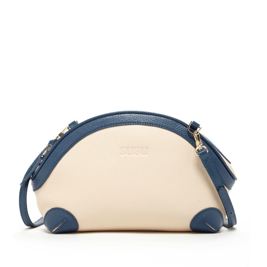 Coco Ivory Leather Crossbody Bag - Clairellas