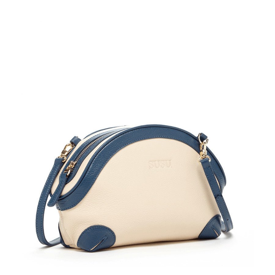 Coco Ivory Leather Crossbody Bag - Clairellas