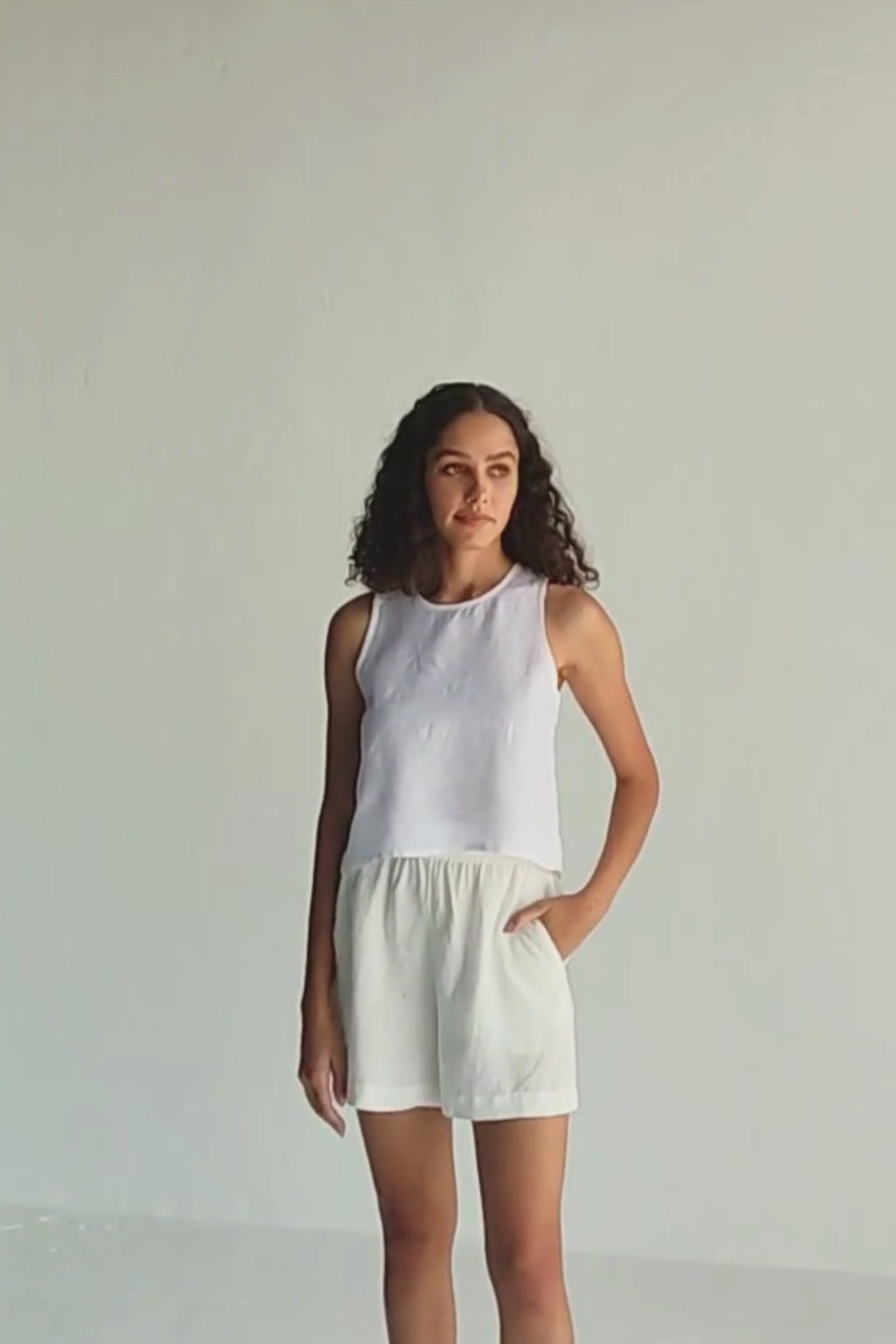 Button Back Embroidered Crop Top