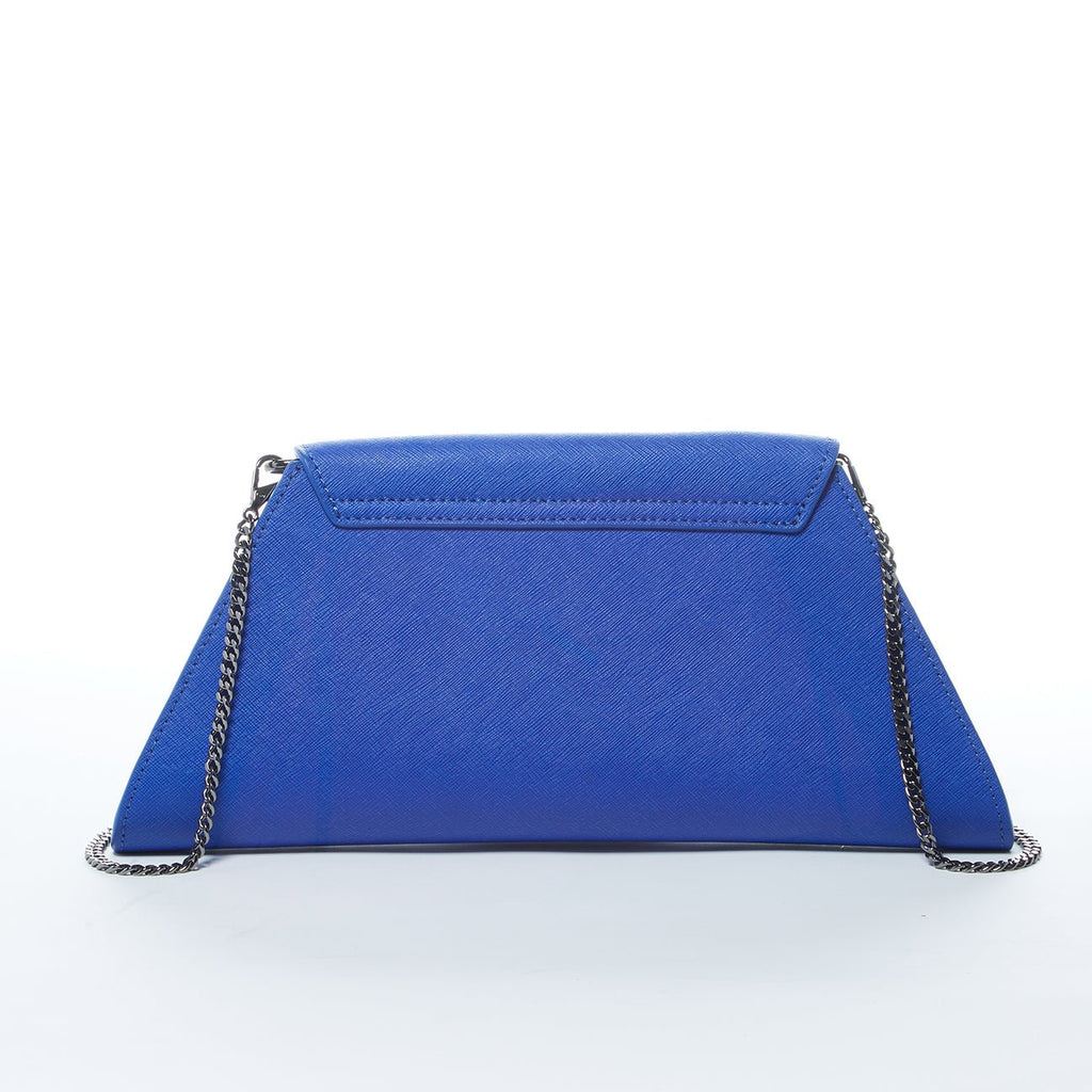 SUSU Leather Clutch Bag Evening Purse Cobalt Blue Unique Women's Handbag - Clairellas
