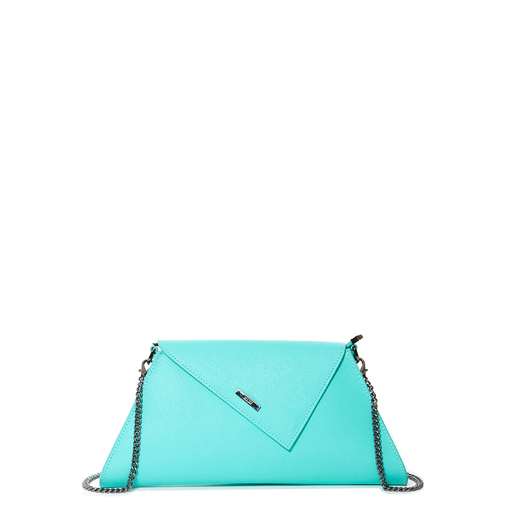 SUSU Leather Clutch Bag Turquoise Evening Purse Unique Women's Handbag - Clairellas