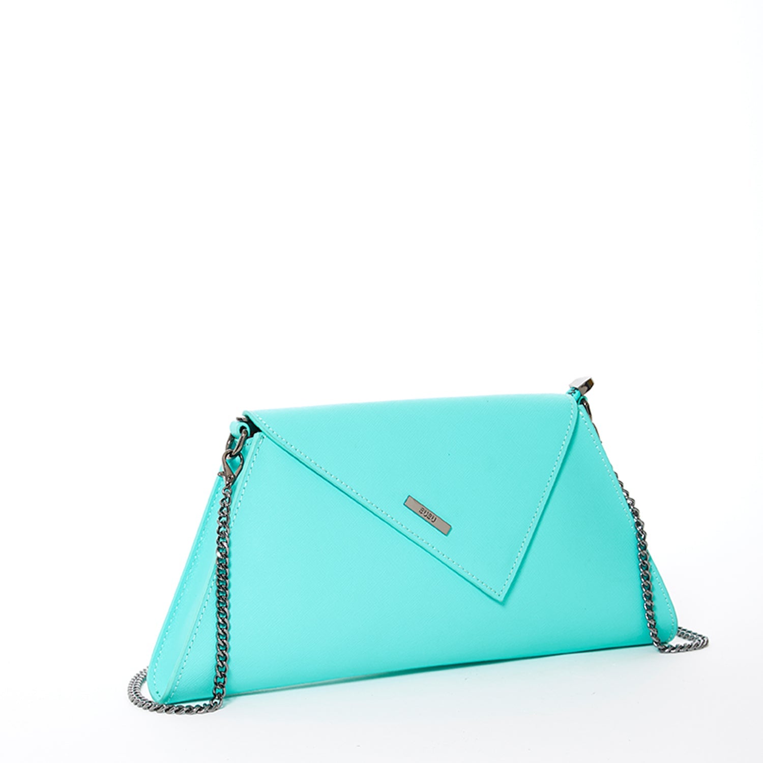 SUSU Leather Clutch Bag Turquoise Evening Purse Unique Women's Handbag - Clairellas