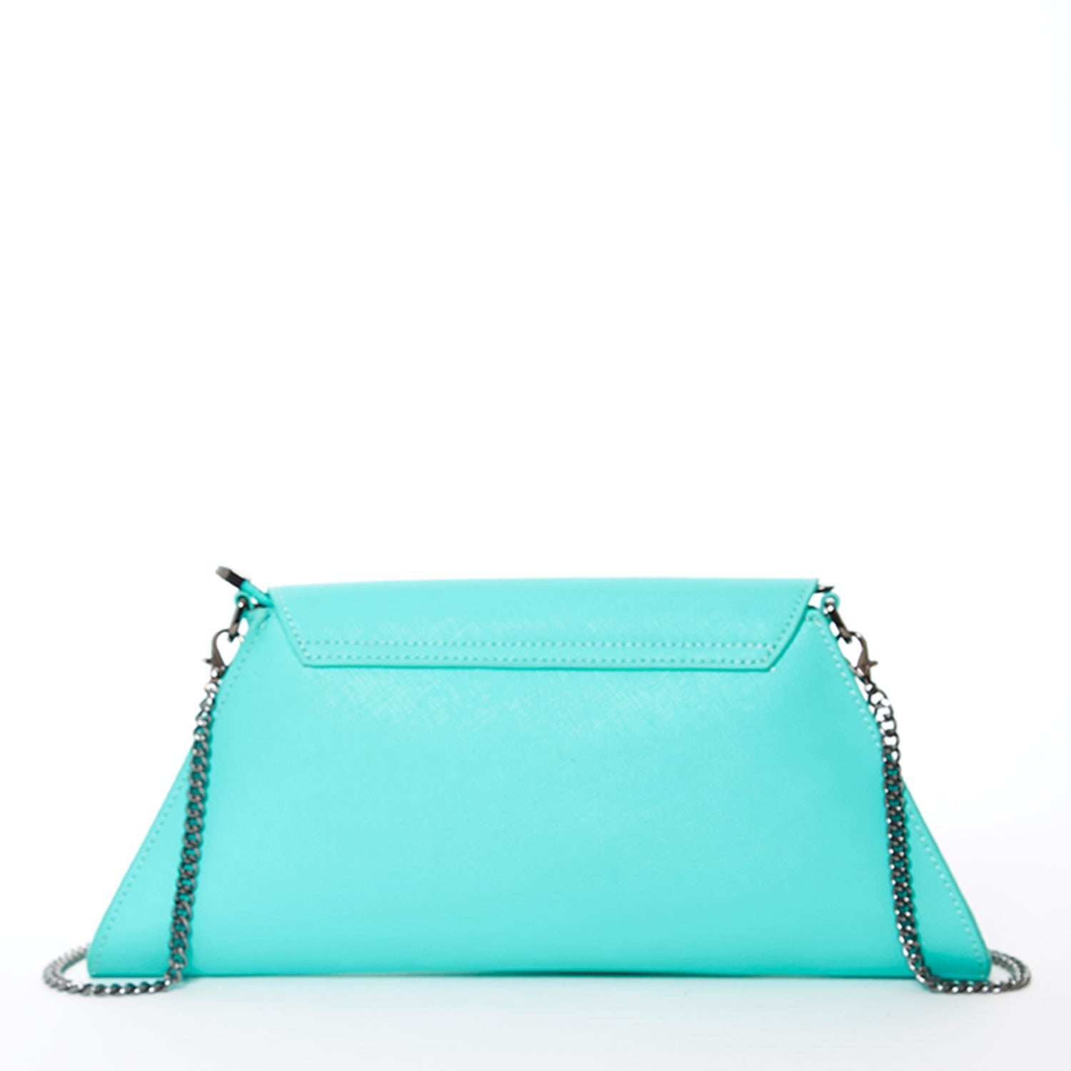 SUSU Leather Clutch Bag Turquoise Evening Purse Unique Women's Handbag - Clairellas