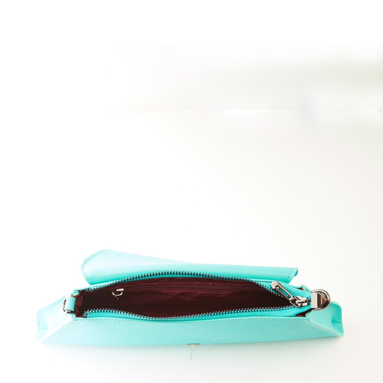 SUSU Leather Clutch Bag Turquoise Evening Purse Unique Women's Handbag - Clairellas