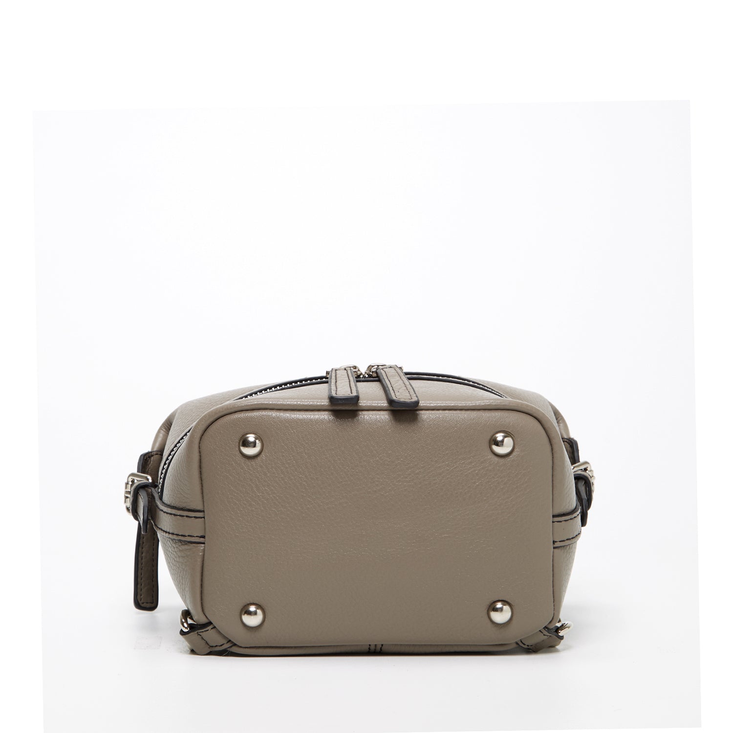 SUSU Gray Leather Backpack Purse for Women Convertible Crossbody Bag Medium Size with Front and Back Pockets