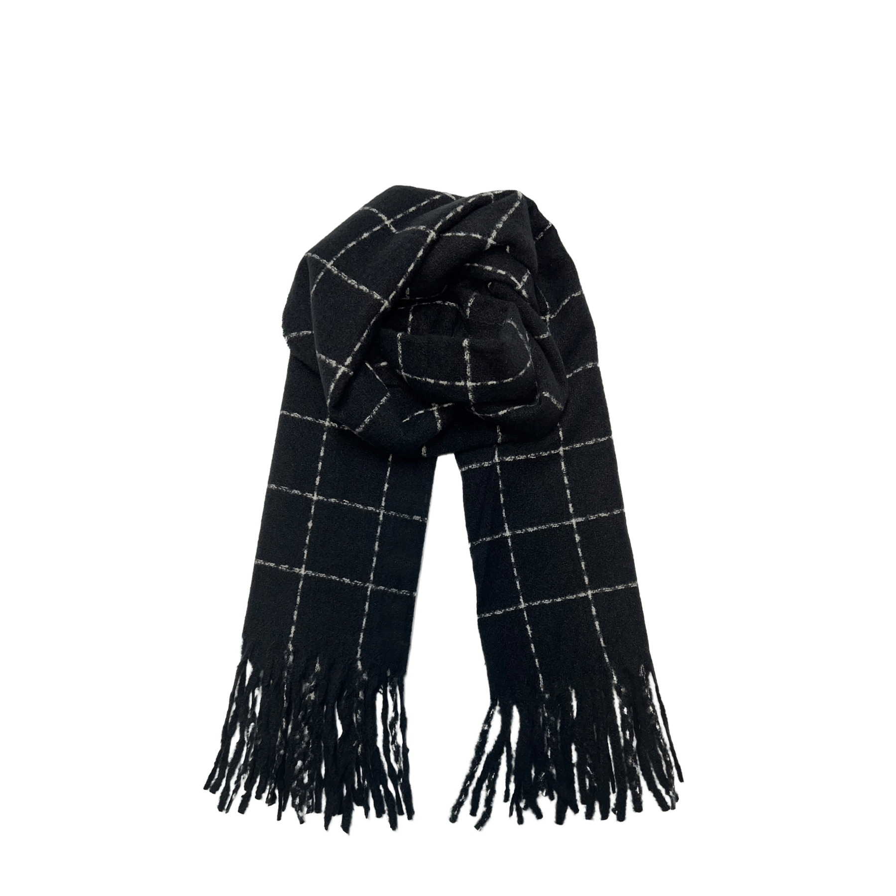 Black Plaid Scarf - Clairellas