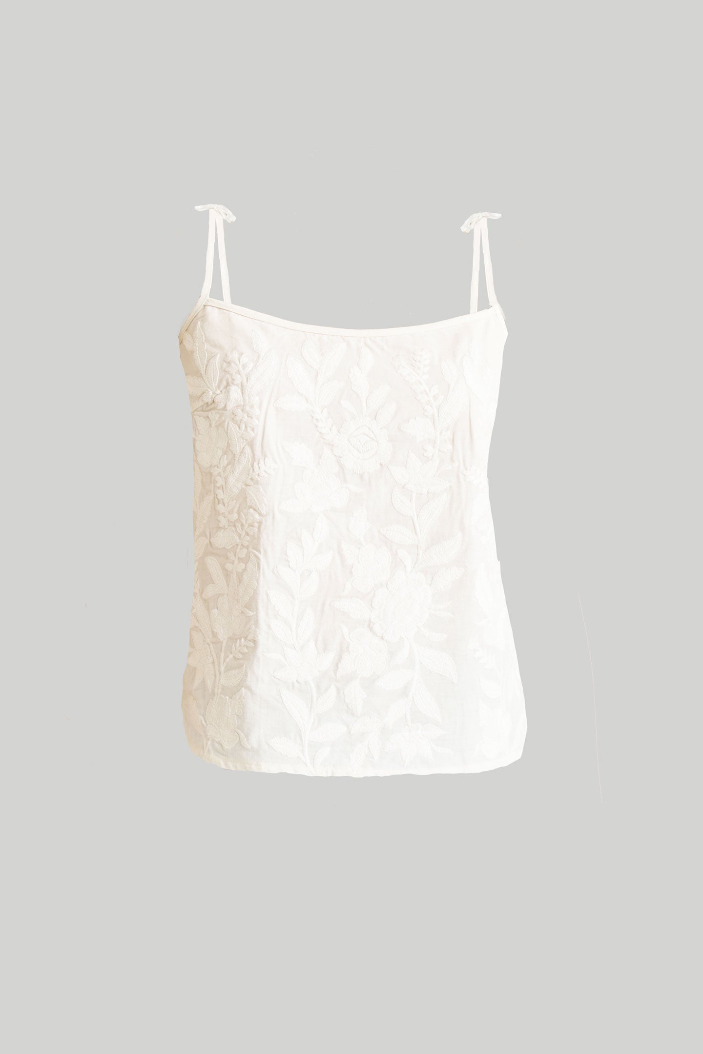 Embroidered Camisole Top in White
