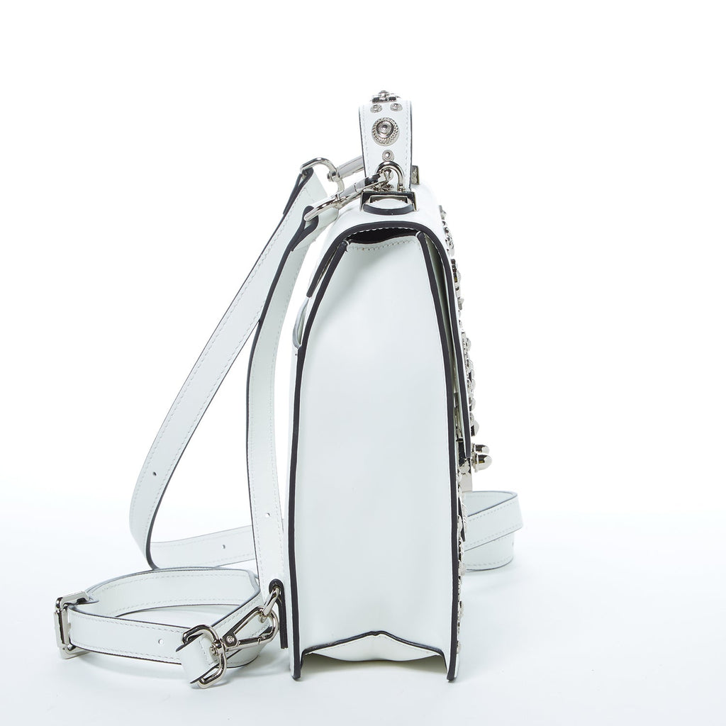 SUSU Convertible Leather Backpack Purse White Crossbody Bag  Women's Handbag