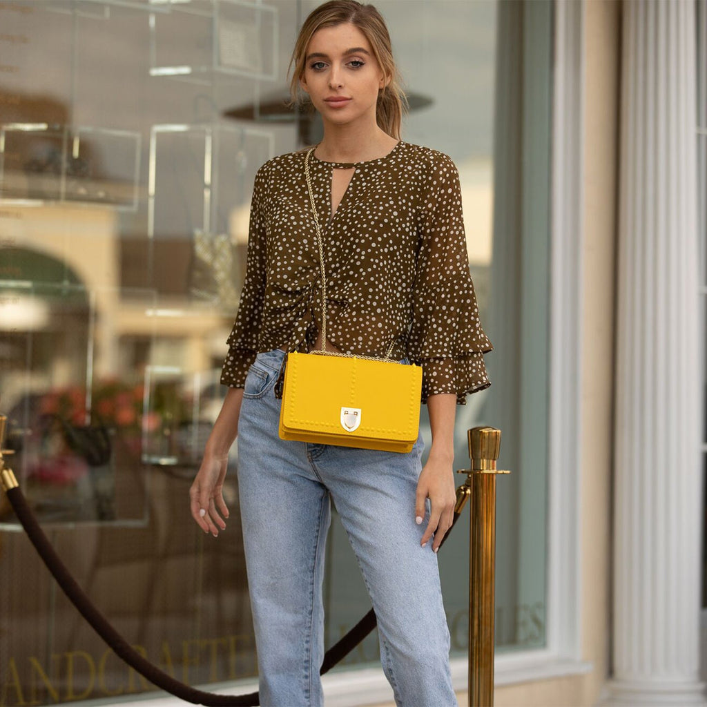 Yellow Leather Purse