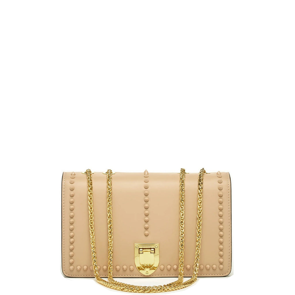 Leather Chain Shoulder Bag Tan