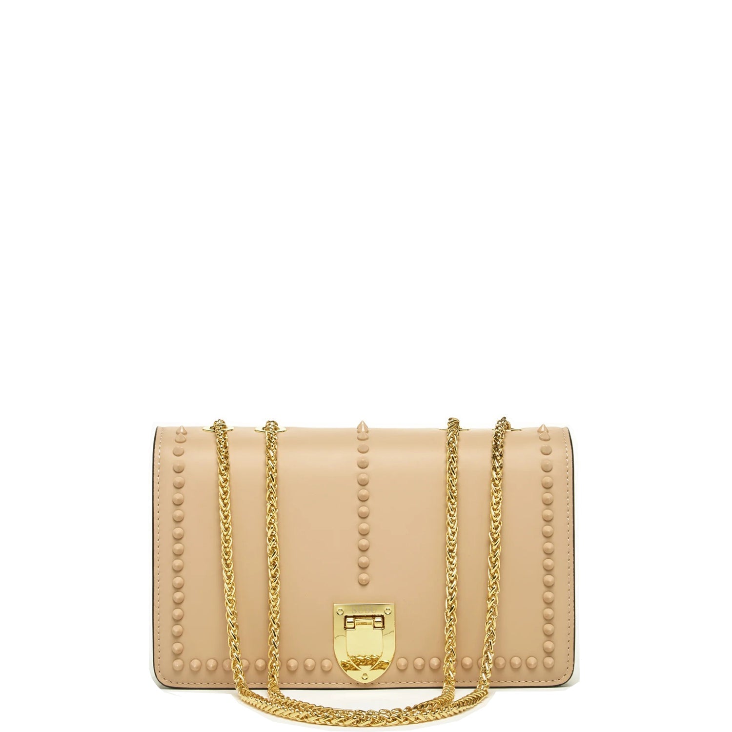 Leather Chain Shoulder Bag Tan