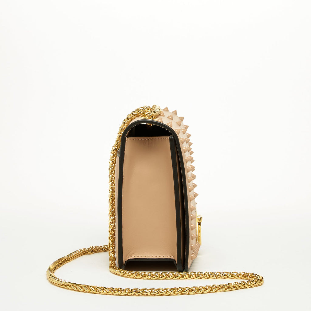 Leather Chain Shoulder Bag Tan