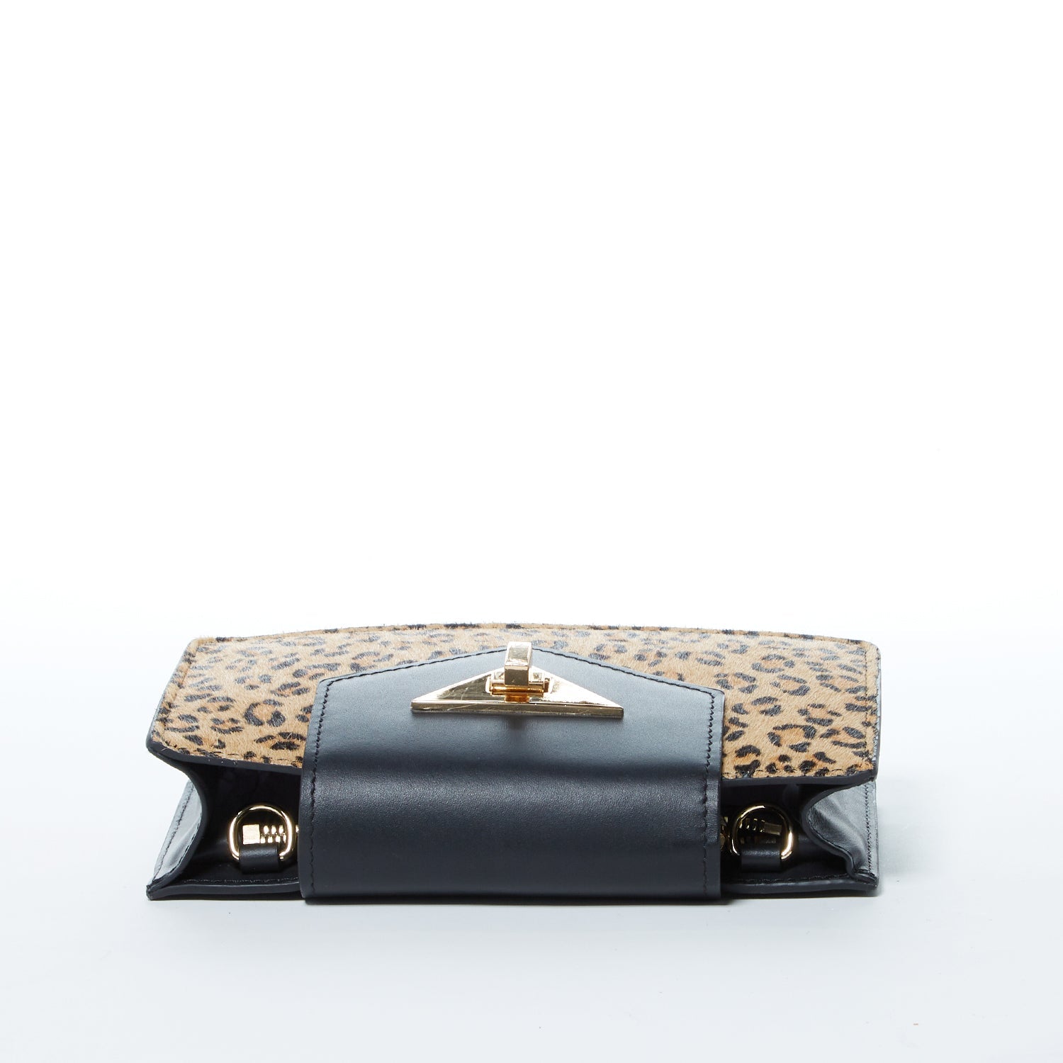 SUSU Mini Crossbody Bag Small Leather Leopard Black Purse Wristlet Women's Handbag - Clairellas