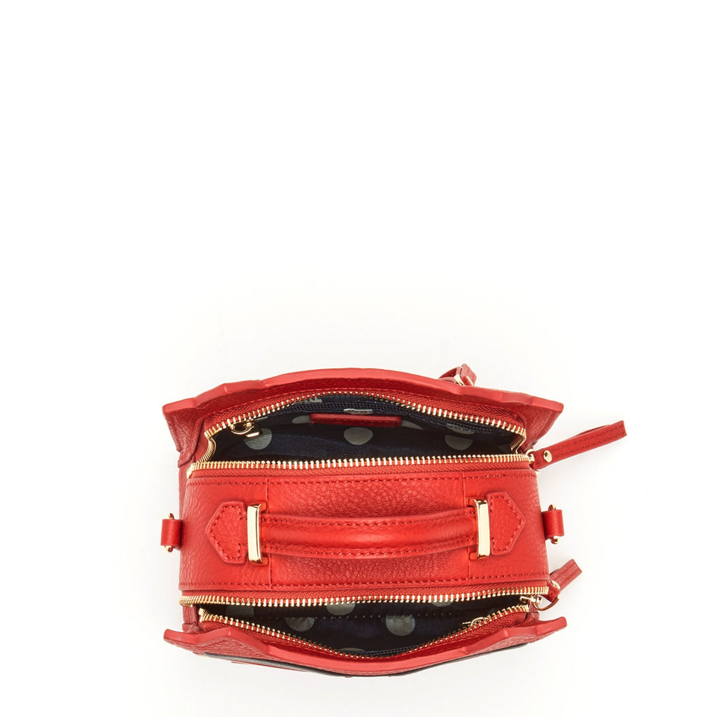 SUSU Leather Cat Bag Red Crossbody Purse Women's Handbag - Clairellas