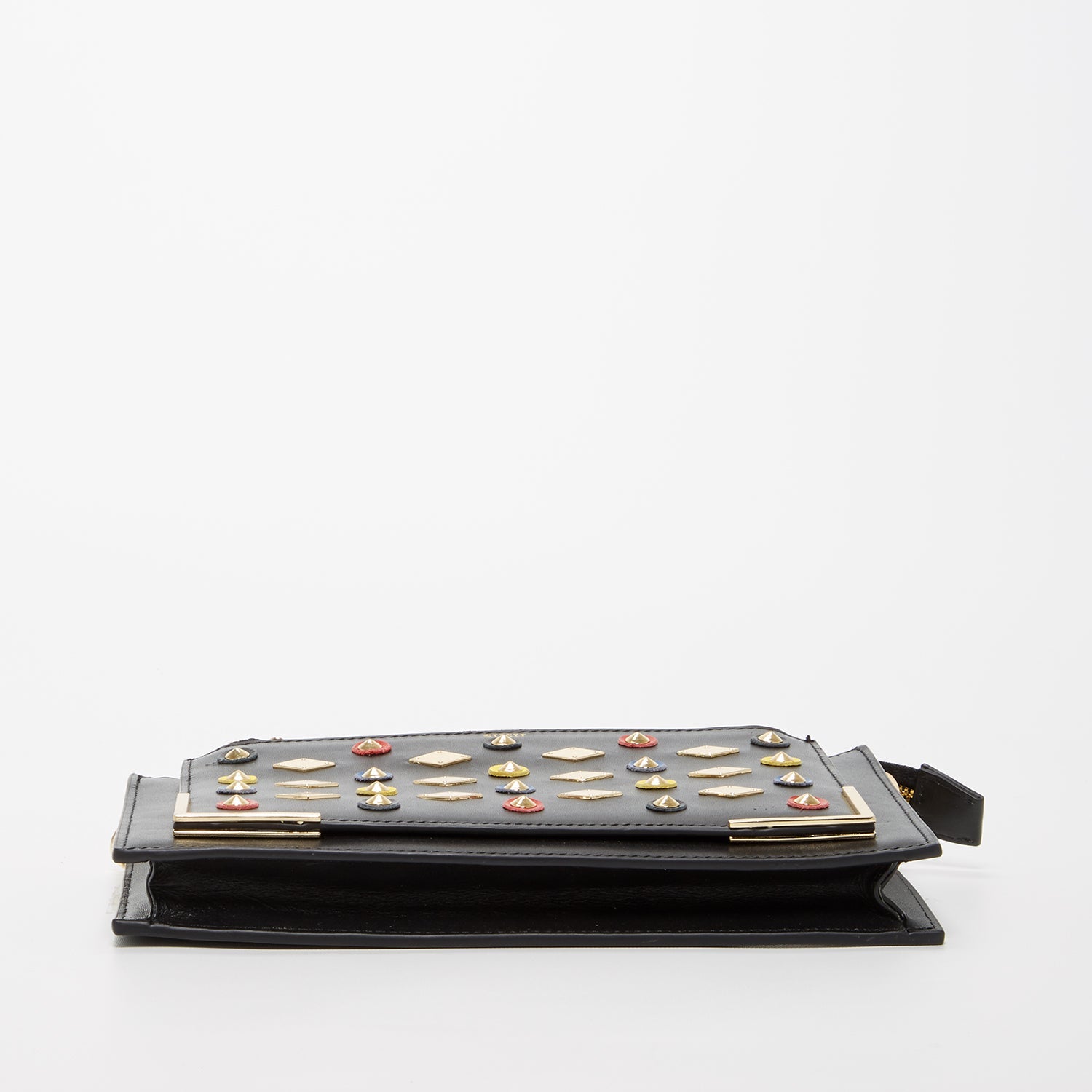 Black Studded Crossbody Clutch - Clairellas