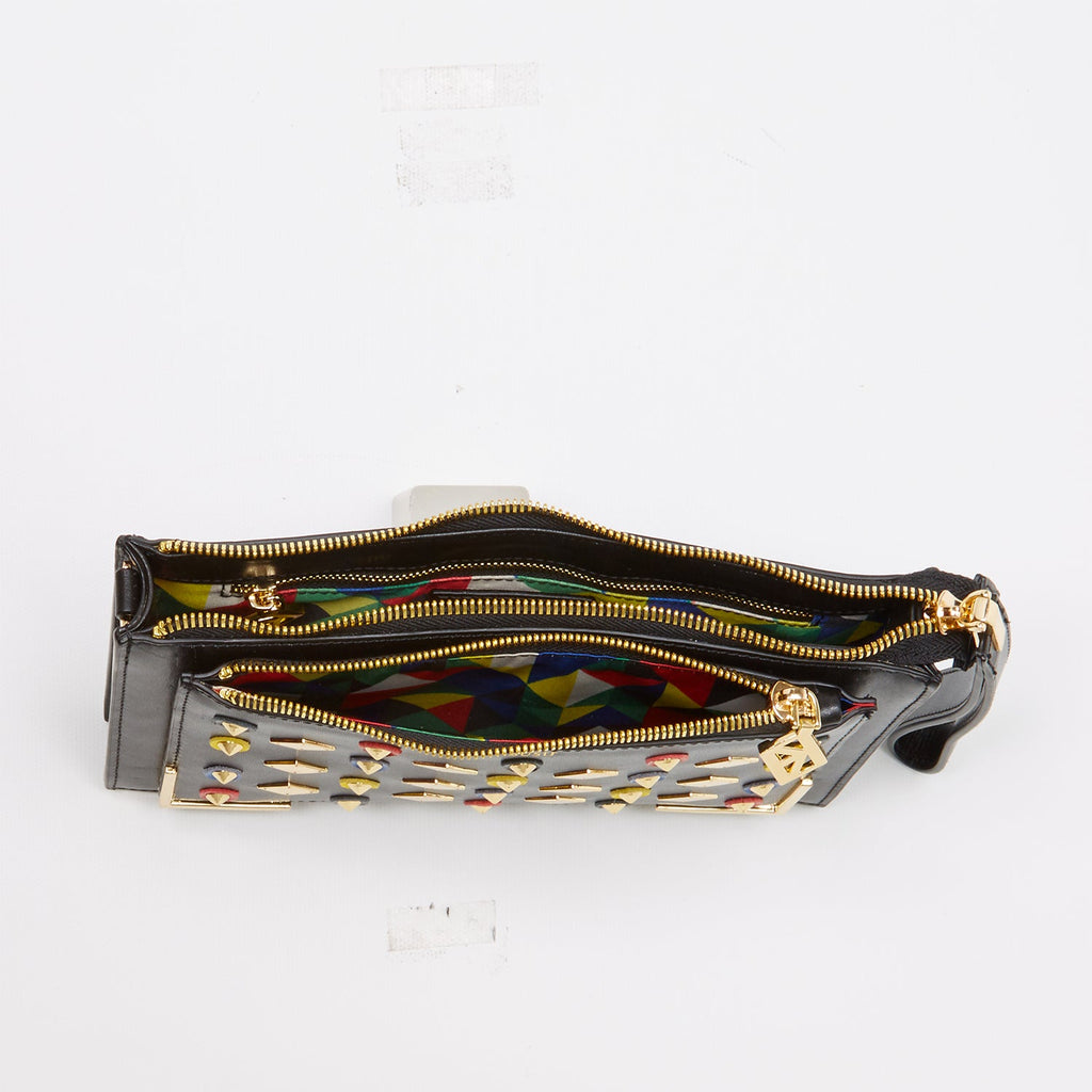 Black Studded Crossbody Clutch - Clairellas