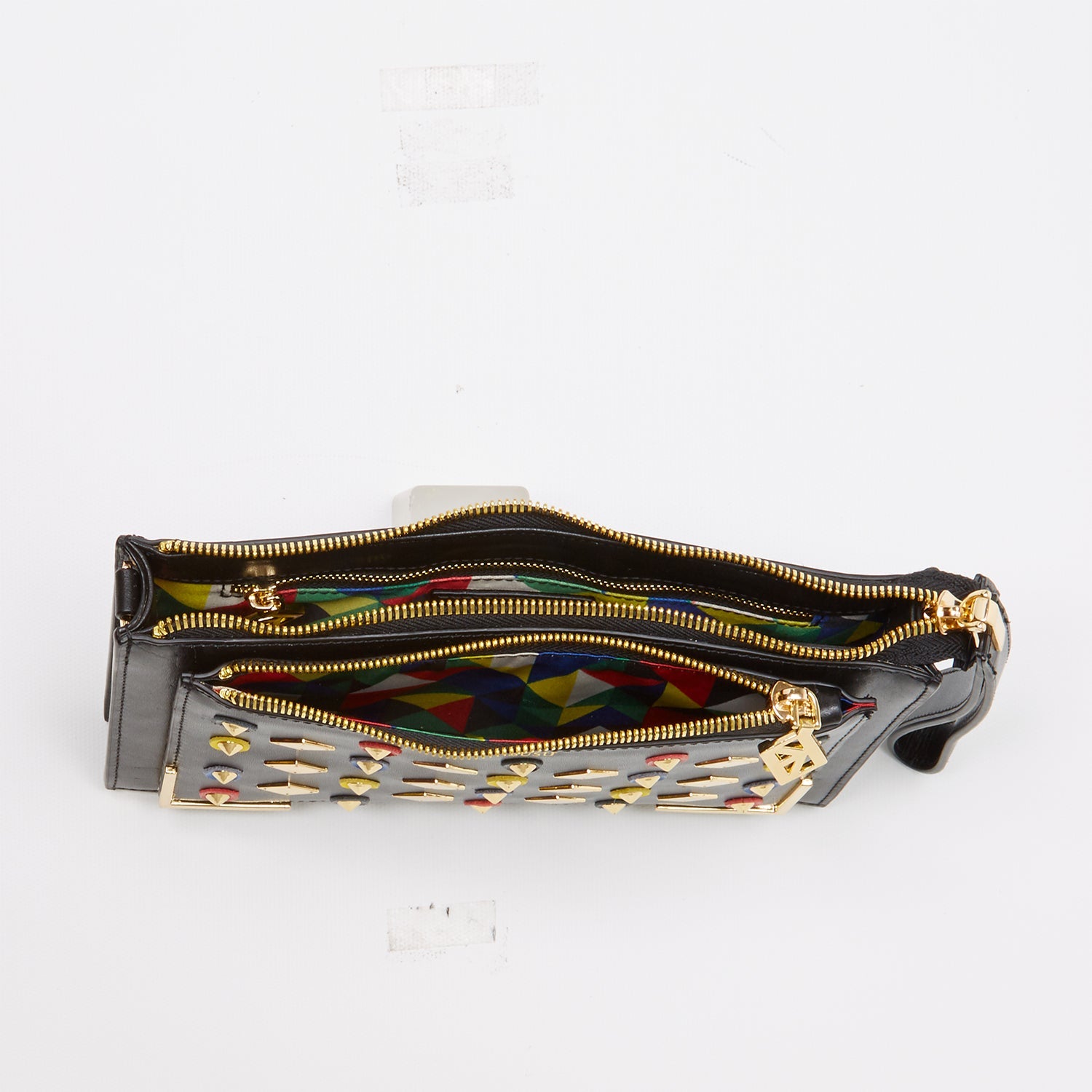 Black Studded Crossbody Clutch - Clairellas