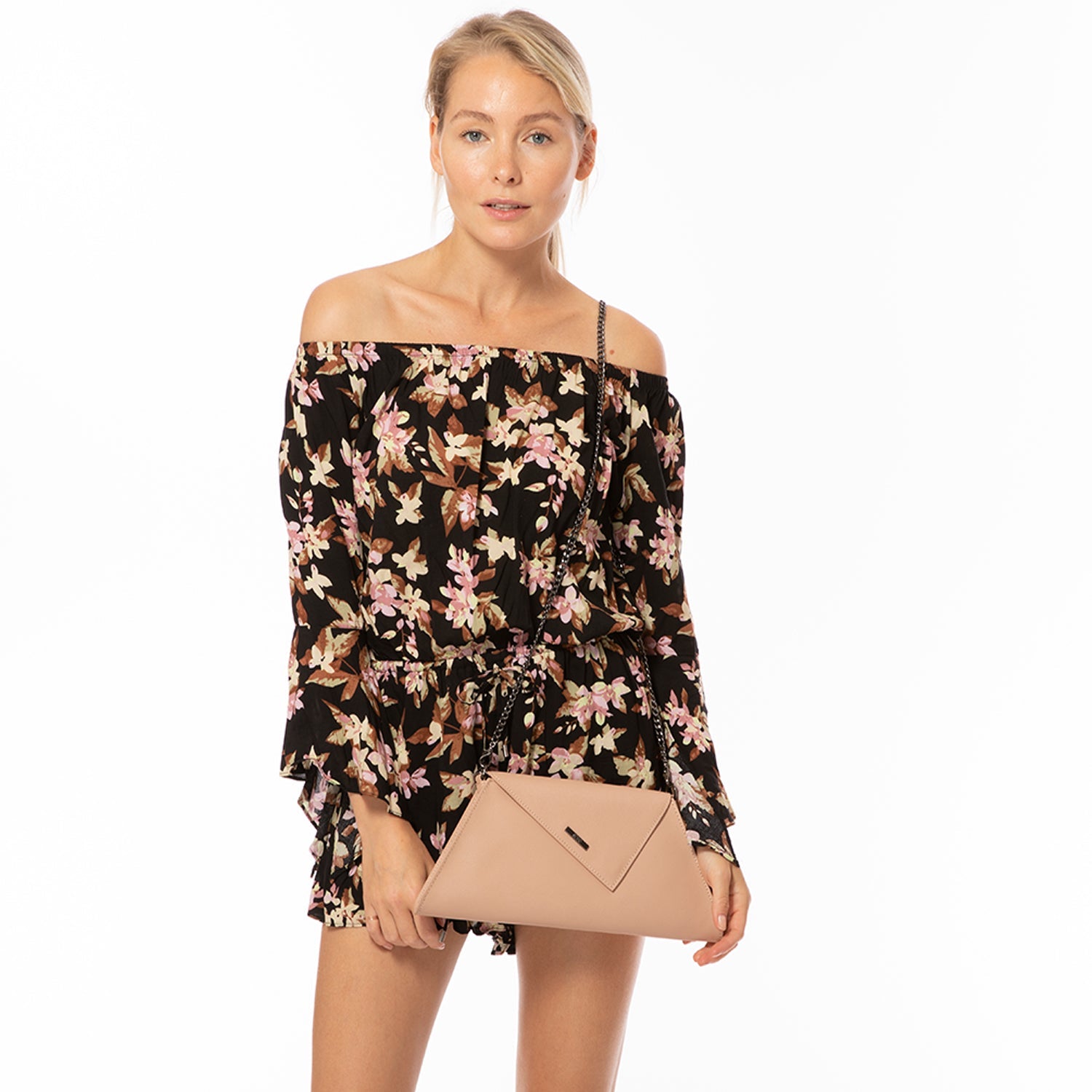 SUSU Leather Clutch Bag Nude Clutch Purse Beige Evening Bag Tan Women's Handbag