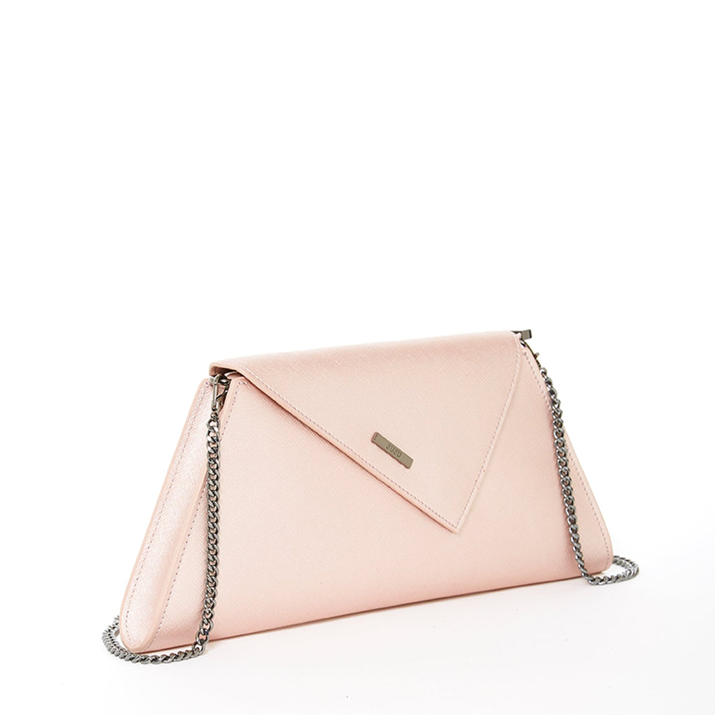 SUSU Rose Gold Metallic Leather Clutch Bag Unique Evening Purse Women's Handbag - Clairellas