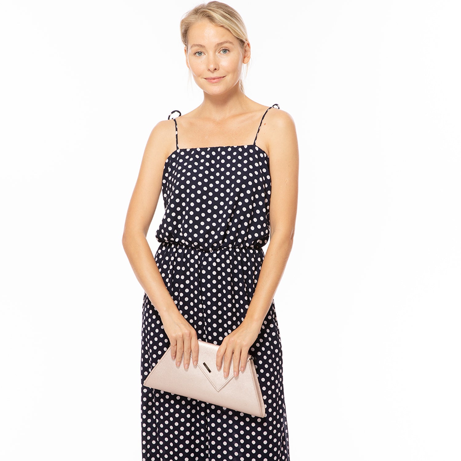 SUSU Rose Gold Metallic Leather Clutch Bag Unique Evening Purse Women's Handbag - Clairellas