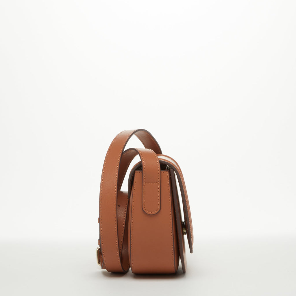 SUSU Leather Saddle Bag Brown Crossbody Purse Women's Handbag - Clairellas