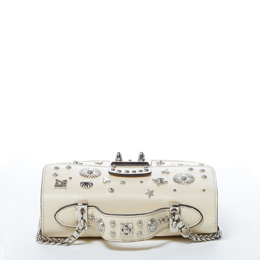 Small Leather Crossbody Bag Studded Purse