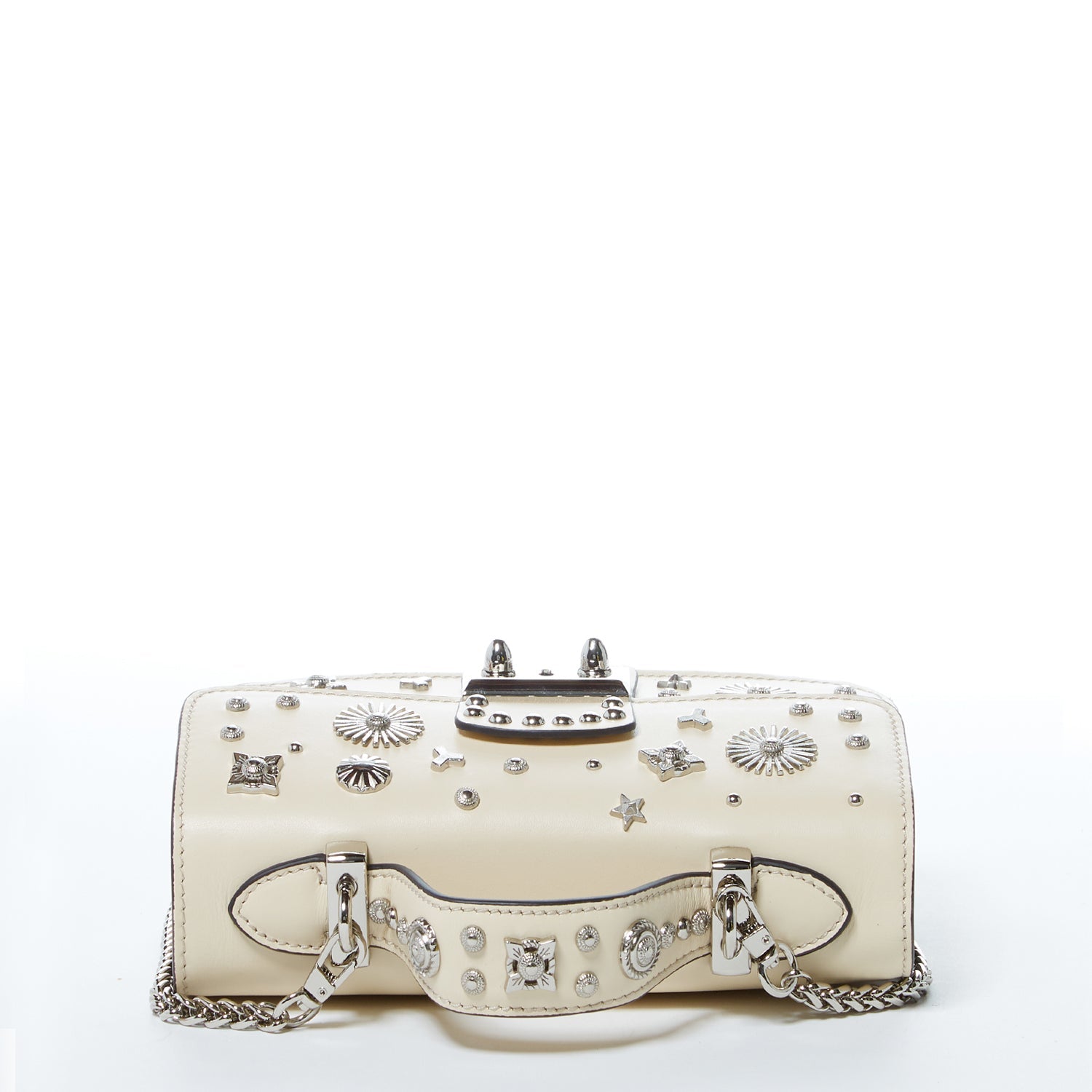 Small Leather Crossbody Bag Studded Purse