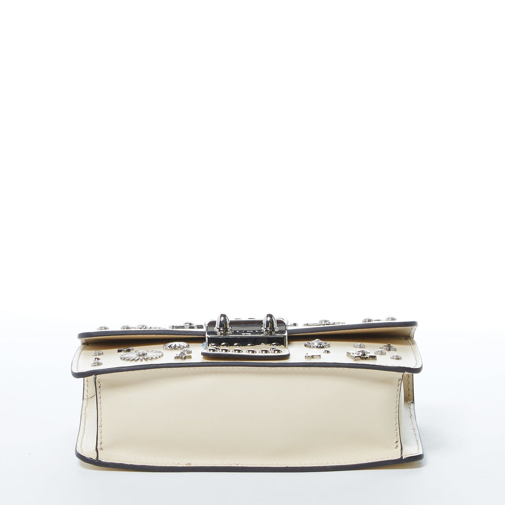 Small Leather Crossbody Bag Studded Purse