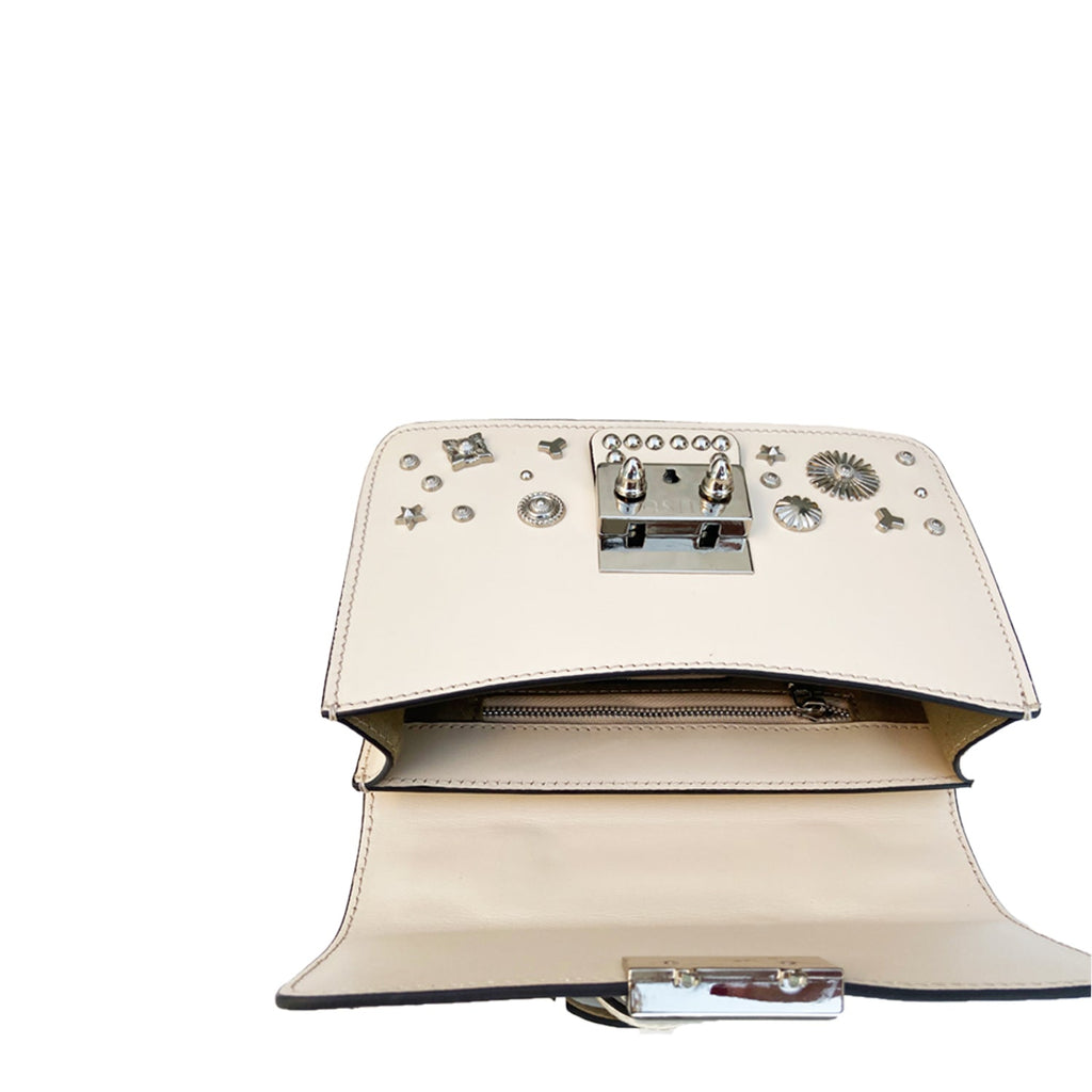 Small Leather Crossbody Bag Studded Purse