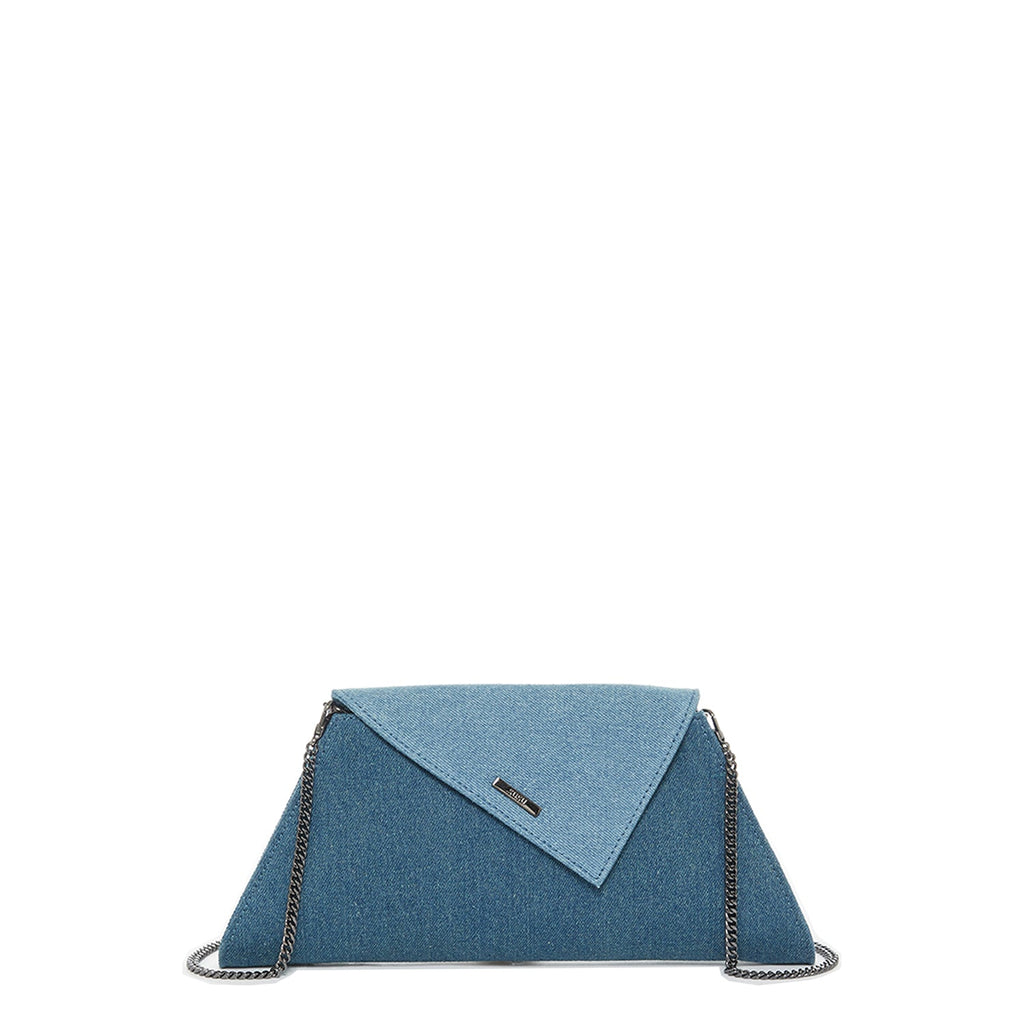 SUSU Denim Clutch Bag Two Tone Crossbody Evening Purse Unique Women's Handbag