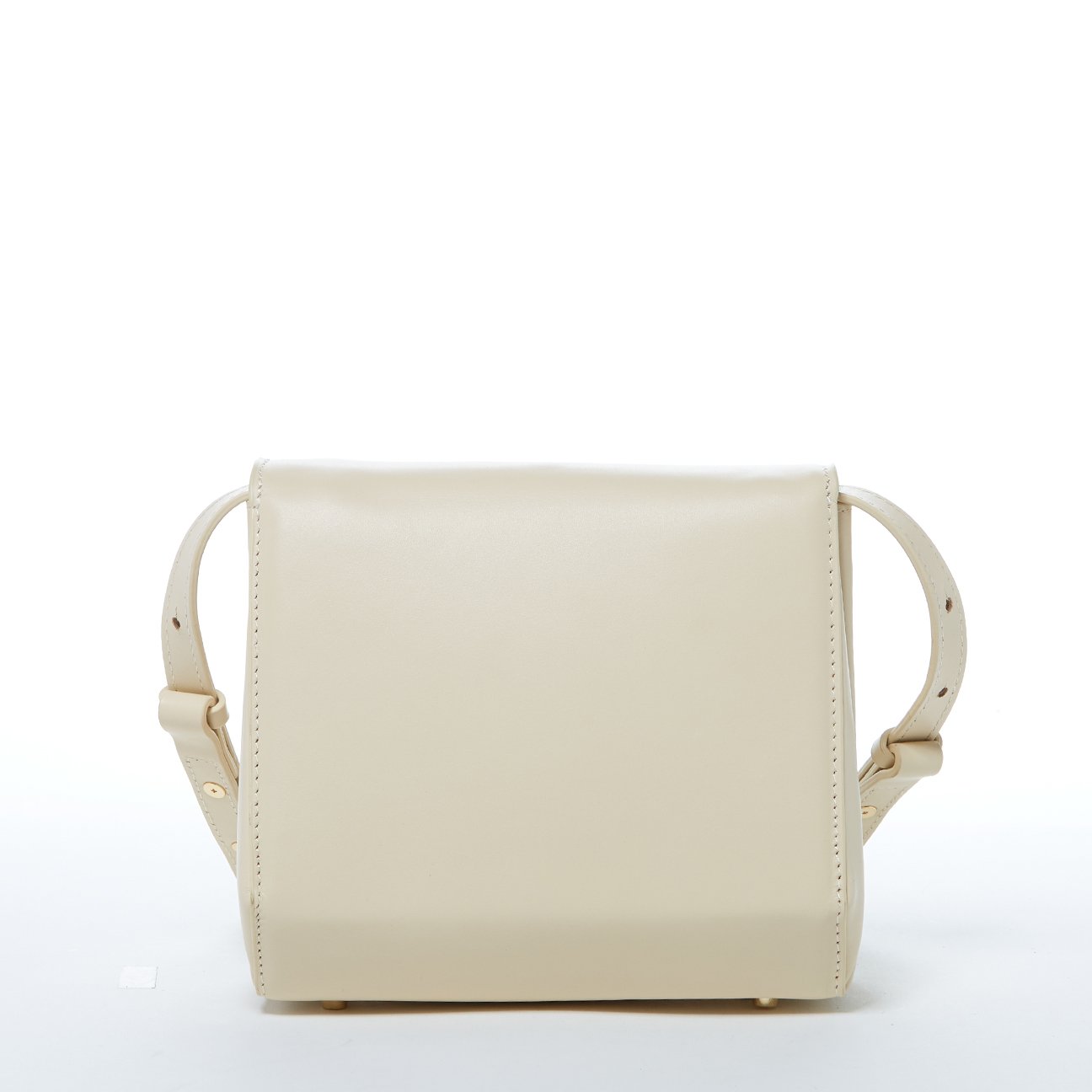 SUSU Leather Saddle Bag Off White Crossbody Purse Cream Women's Handbag
