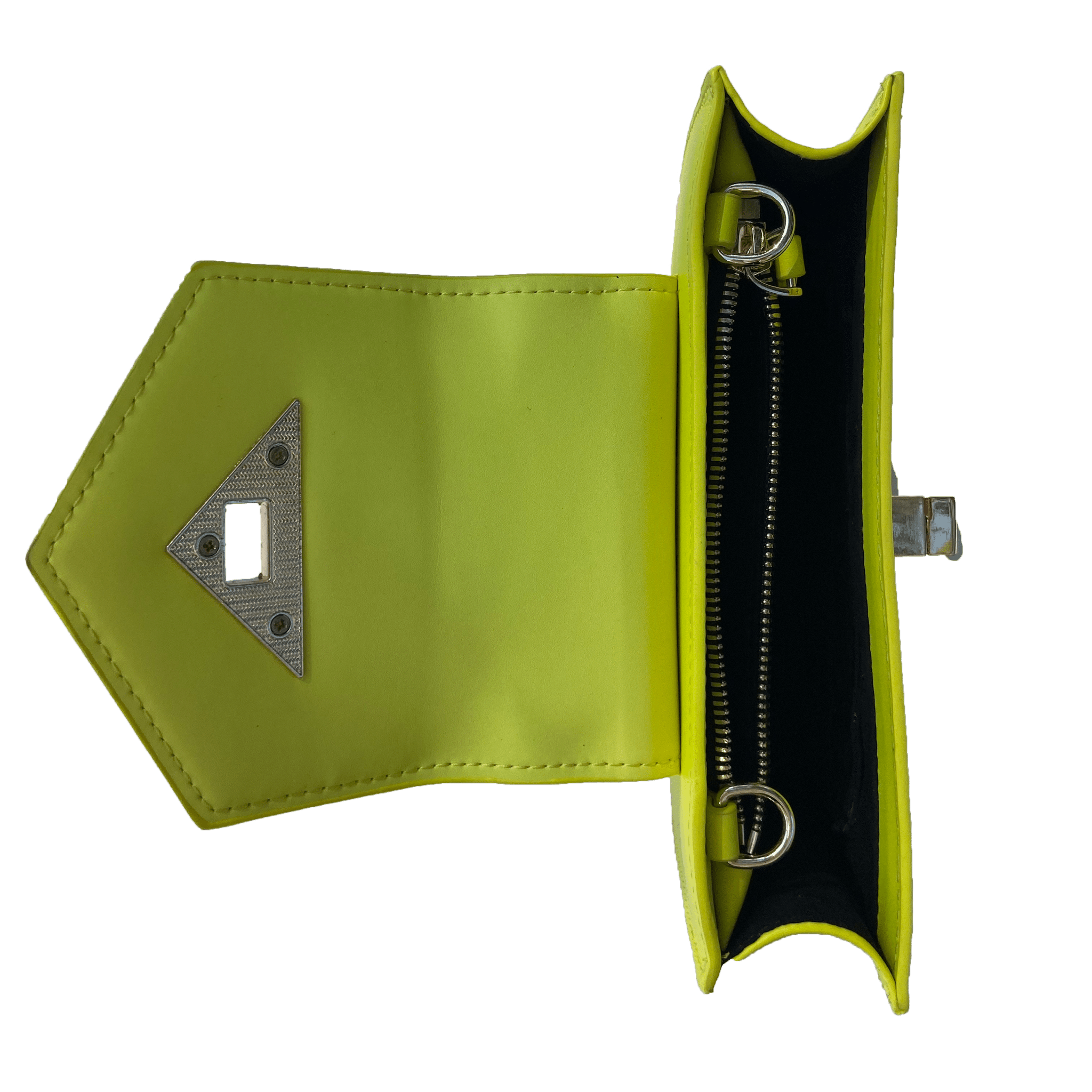 SUSU Bright Yellow Mini Crossbody Purse Chain Strap Leather Wristlet Women's Handbag - Clairellas