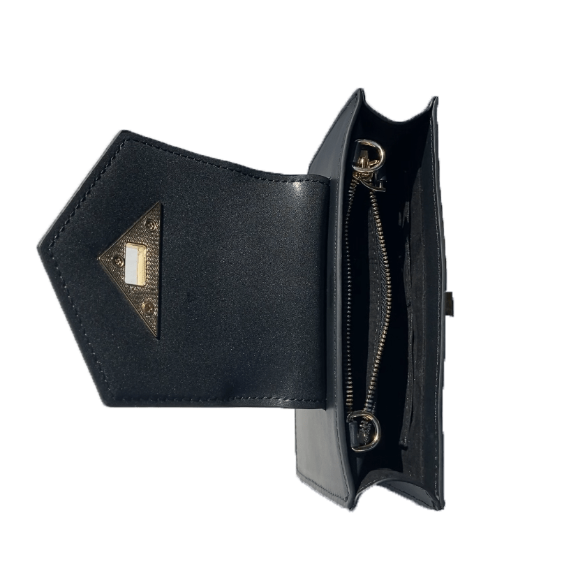 SUSU Mini Crossbody Bag Small Leather Leopard Black Purse Wristlet Women's Handbag - Clairellas