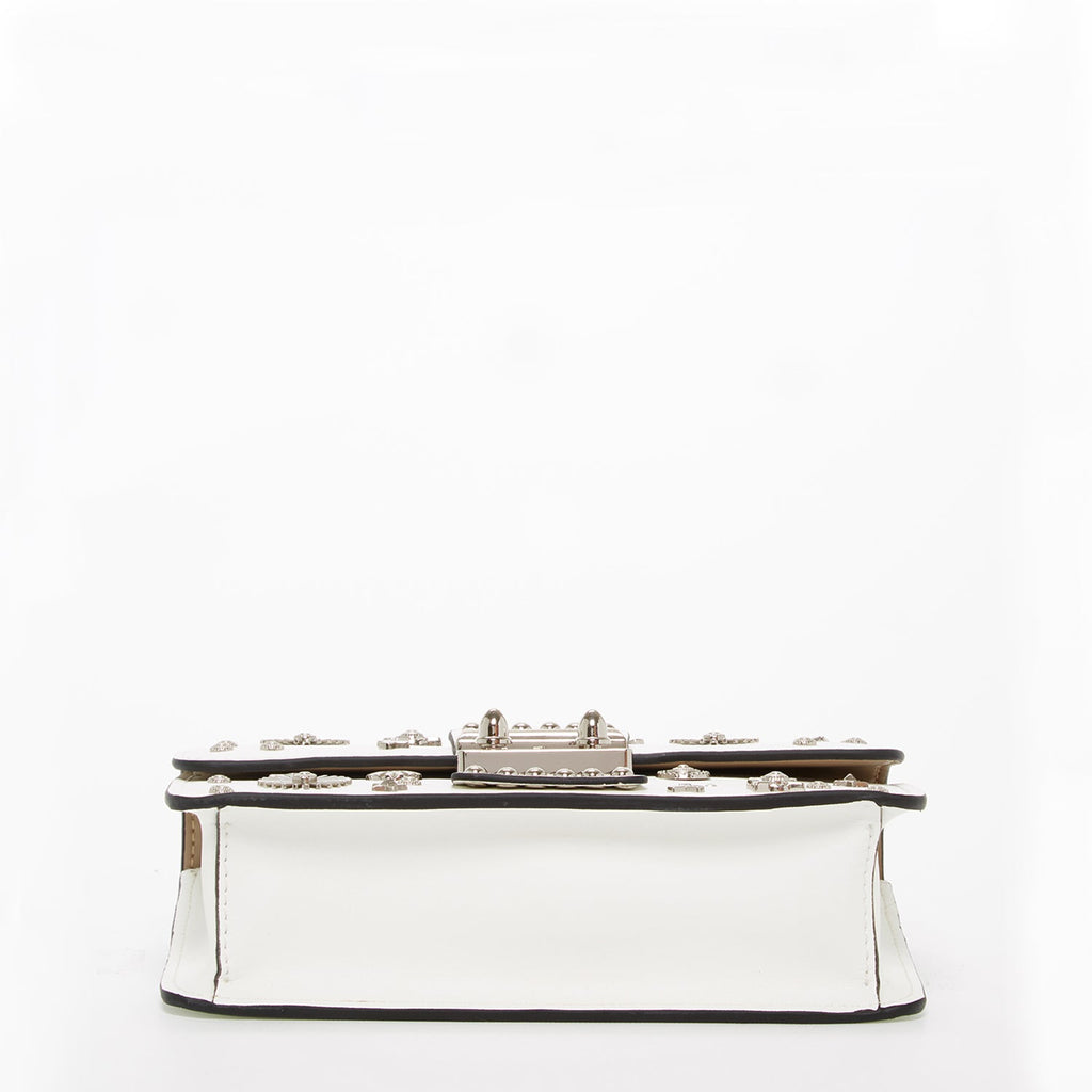 Small Leather Crossbody Bag White Purse Women's Handbag