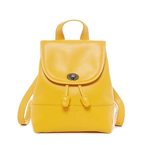 Nicole Yellow Leather Backpack