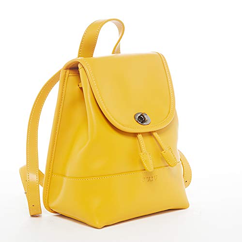 Nicole Yellow Leather Backpack