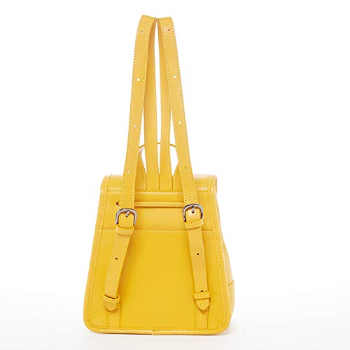 Nicole Yellow Leather Backpack